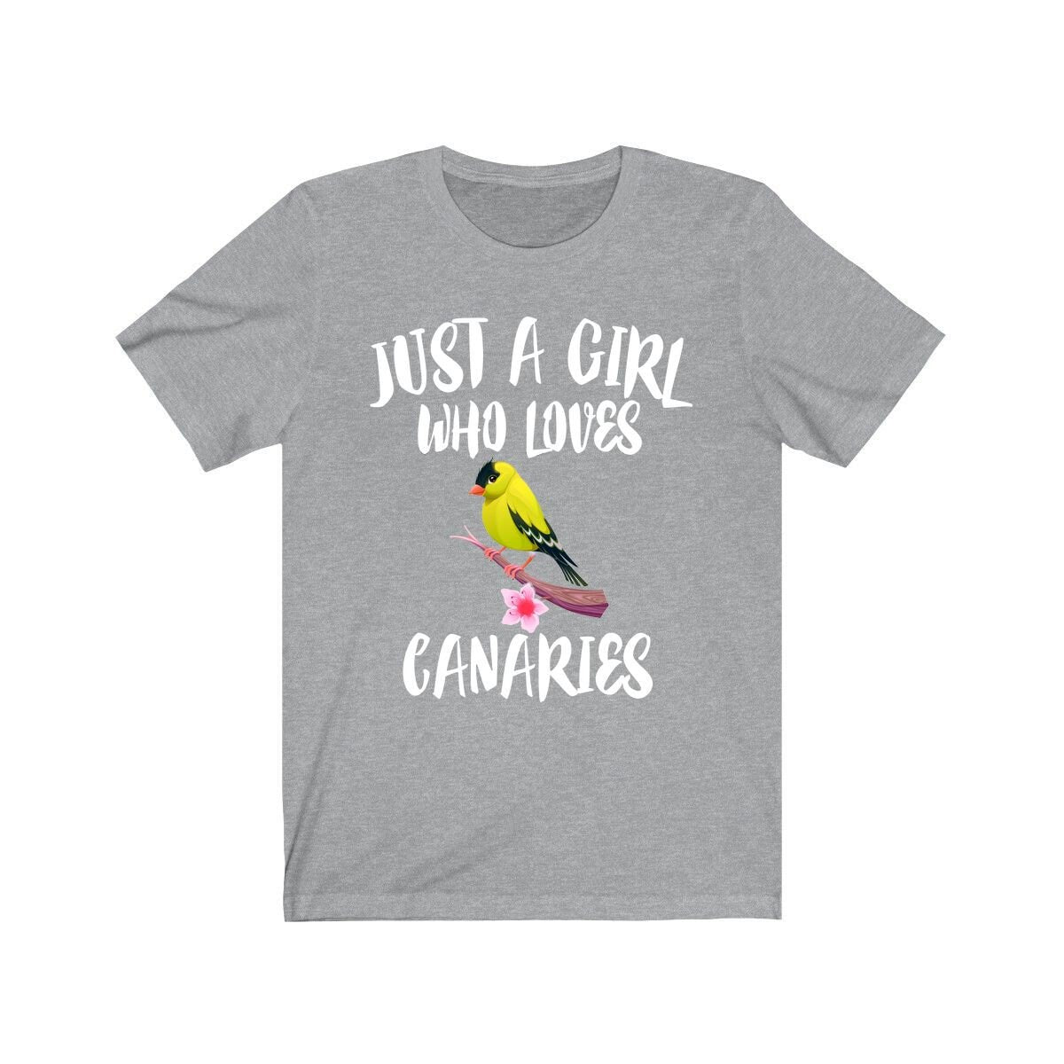 Just a girl who loves canaries singing pet songbird finch tee