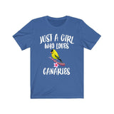 Just A Girl Who Loves Canaries Shirt, Canary Lover Shirt, Birds Birding Animal Lover Adult Toddler Infant Kids Gift T-Shirt Image 4