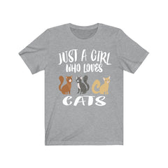 Just A Girl Who Loves Cats Shirt - cat print design