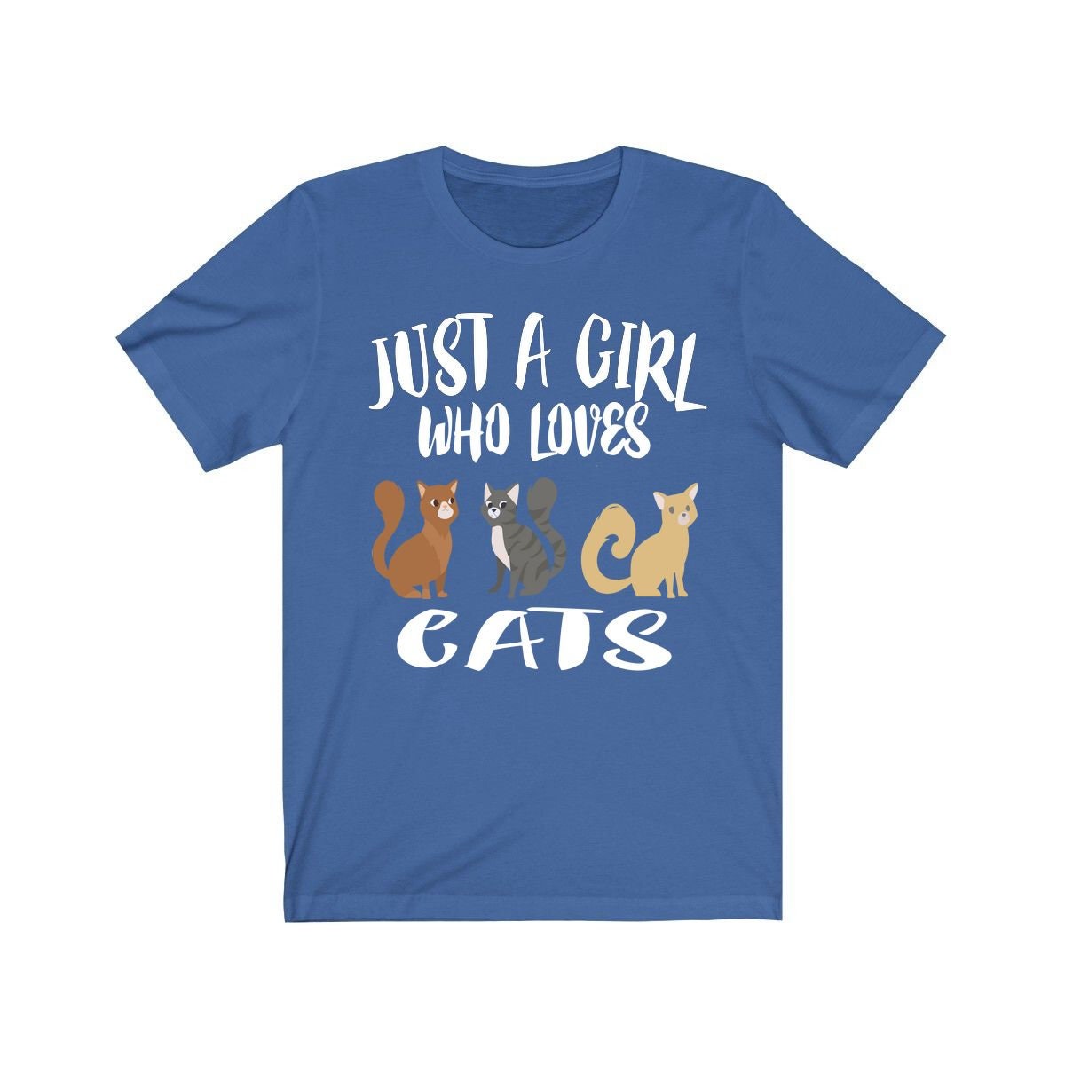 Just A Girl Who Loves Cats Shirt - cat print design