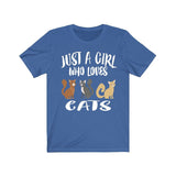 Just A Girl Who Loves Cats Shirt, Cat Lover Gift, Cat Owner Gift, Cat Shirt, Pets Animal Lover Adult Toddler Infant Kids Gift T-Shirt Image 4