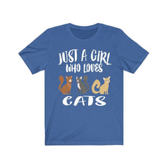 Just A Girl Who Loves Cats Shirt - cat print design