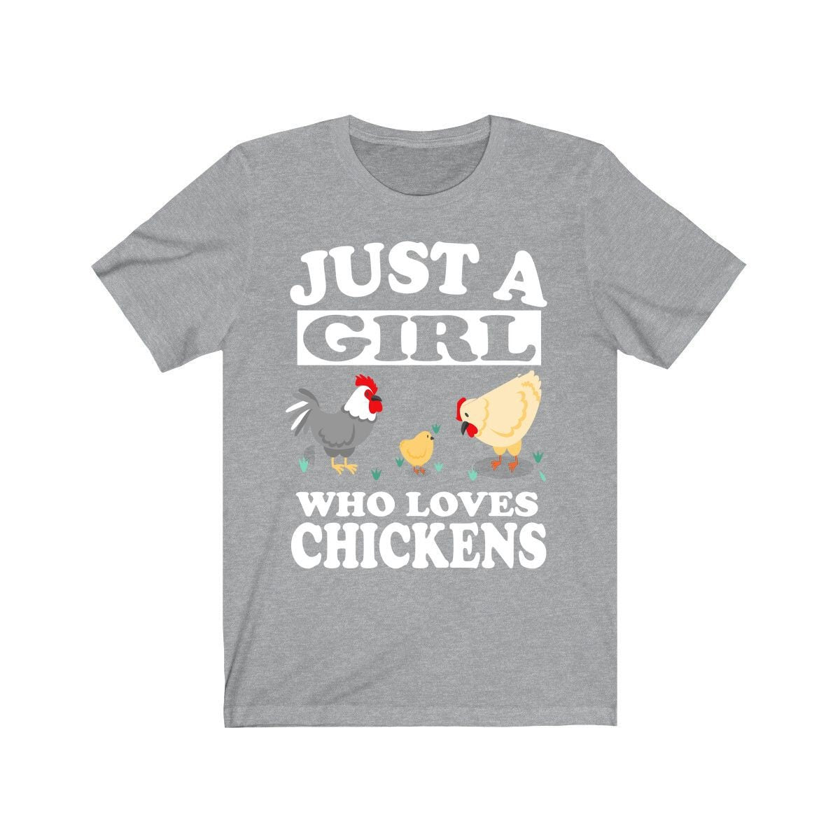 Just a girl who loves chickens backyard farm hen lover tee
