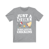 Just A Girl Who Loves Chickens Shirt, Chicken Shirt, Birds Lover Shirt, Chicken Animal Farm, Chicken Lover Adult Toddler Kids Gift T-Shirt Image 3