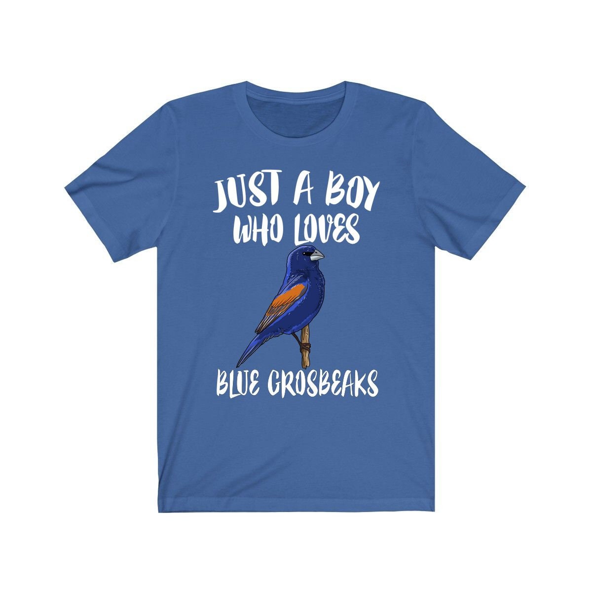 Just A Boy Who Loves Blue Grosbeaks Birds Shirt - blue grosbeak print design