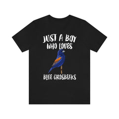 Just A Boy Who Loves Blue Grosbeaks Birds Shirt - blue grosbeak print design