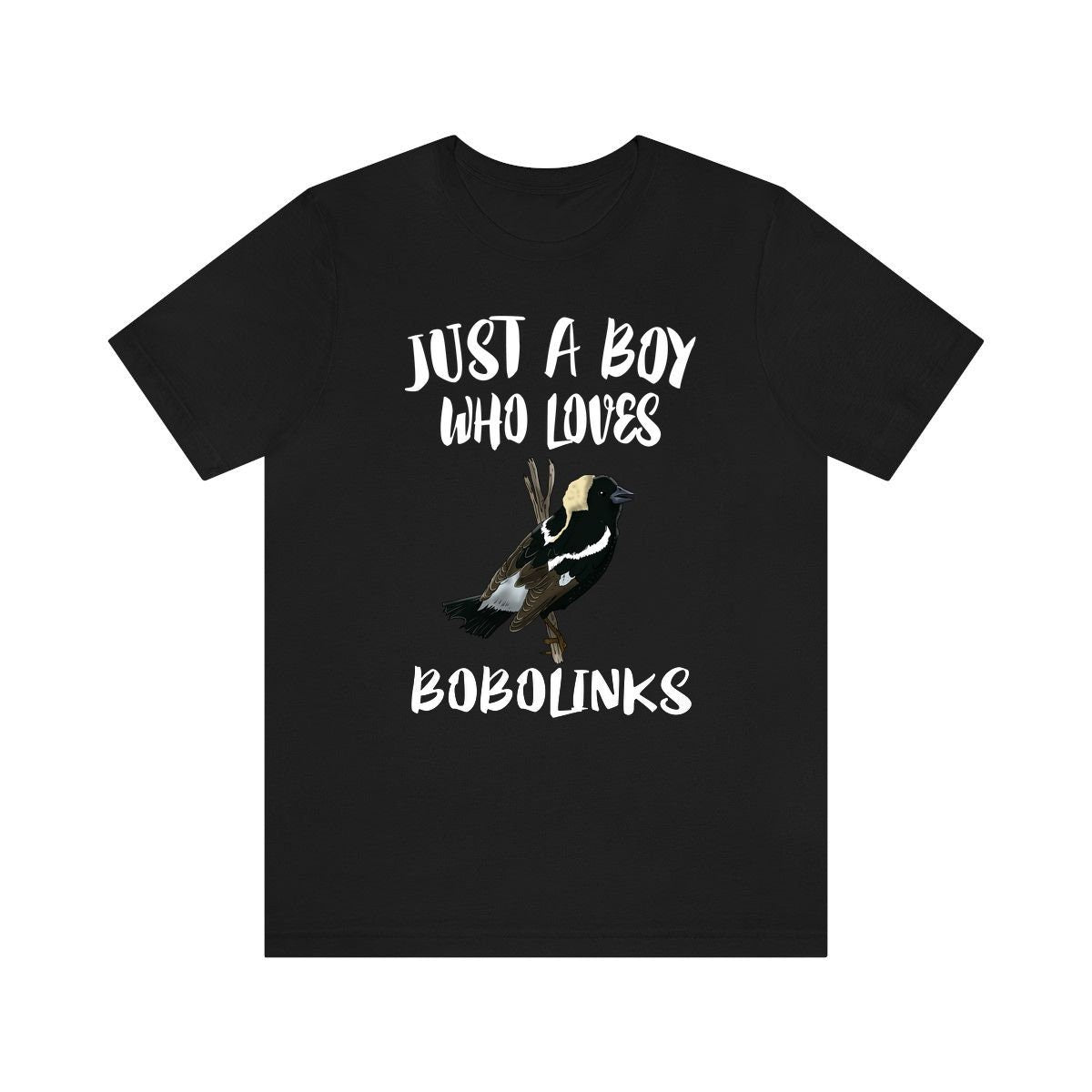 Just a boy who loves bobolinks grassland migratory songbird tee