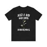Just A Boy Who Loves Bobolinks Bird Shirt, Blackbird Lover Shirt, Bobolink Shirt, Bird Lover Gift, Animal Adult Toddler Kids T-Shirt Image 3