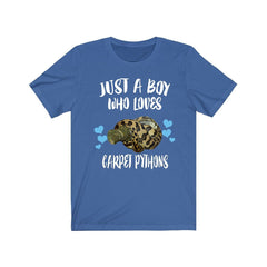 Just A Boy Who Loves Carpet Pythons Shirt - Carpet Python print design