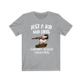 Just A Boy Who Loves Chestnut-backed Chickadees Shirt, Chickadee Lover Shirt, Chickadee Shirt, Bird Lover Gift, Animal Adult Kids T-Shirt Image 1