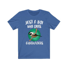 Just A Boy Who Loves Chickadees Shirt - chickadee print design