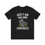 Just A Boy Who Loves Chinchillas Shirt, Chinchilla Lover Shirt, Chinchilla Shirt, Chinchilla Lover Gift, Animal Adult Kids T-Shirt Image 1