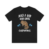Just A Boy Who Loves Chipmunks Shirt, Chipmunk Lover Shirt, Chipmunk Shirt, Chipmunk Lover Gift, Animal Adult Kids T-Shirt Image 1