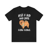 Just A Boy Who Loves Chows Chows Shirt, Chow Chow Lover Shirt, Chow Chow Shirt, Dog Lover Gift, Animal Adult Kids T-Shirt Image 1