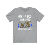Just A Boy Who Loves Compsognathus Dinosaur Shirt, Dinosaur Lover Shirt, Compsognathus Shirt, Dinosaur Lover Gift, Animal Adult Kids T-Shirt Image 1