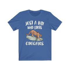 Just A Boy Who Loves Cougars Shirt - cougar print design