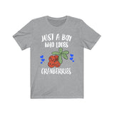 Just A Boy Who Loves Cranberries Shirt, Cranberry Lover Shirt, Fruit Shirt, Cranberry Lover Gift, Animal Adult Kids T-Shirt Image 2