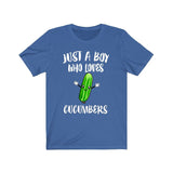 Just A Boy Who Loves Cucumbers Shirt, Cucumber Lover Shirt, Vegan Shirt, Vegetable Lover Gift, Animal Adult Kids T-Shirt Image 3