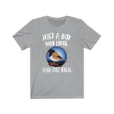 Just A Boy Who Loves Dark-eyed Juncos Birds Shirt, Bird Lover Shirt, Dark-eyed Junco Shirt, Birding Gift, Animal Adult Kids T-Shirt Image 1