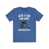 Just A Boy Who Loves Dilophosaurus Dinosaur Shirt, Dinosaur Lover Shirt, Dilophosaurus Shirt, Dinosaur Gift, Animal Adult Kids T-Shirt Image 3