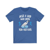 Just A Boy Who Loves Yellow-billed Egrets Shirt, Egret Lover Shirt, Birding Shirt, Bird Gift, Animal Adult Kids T-Shirt Image 3