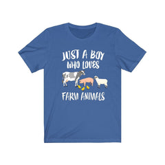 Just A Boy Who Loves Farm Animals Shirt - farm animals print design