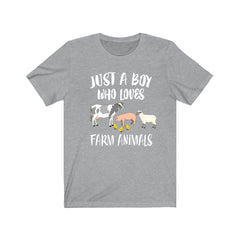 Just A Boy Who Loves Farm Animals Shirt - farm animals print design