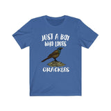 Just A Boy Who Loves Grackles Bird Shirt, Grackle Lover Shirt, Birding Shirt, Bird Gift, Animal Adult Kids T-Shirt Image 2