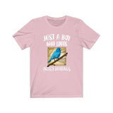 Just A Boy Who Loves Indigo Buntings Shirt, Indigo Bunting Lover Shirt, Birding Shirt, Bird Lover Gift, Animal Adult Kids T-Shirt Image 4