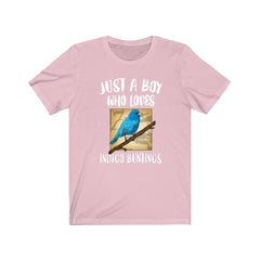 Boy Who Loves Indigo Buntings Birds Shirt - Indigo Bunting print design