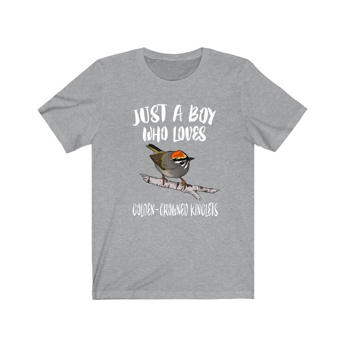 Just a boy who loves golden crowned kinglets tiny songbird tee