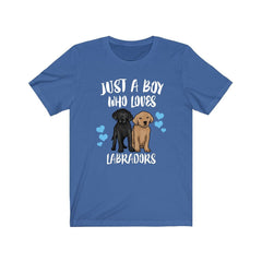 Just A Boy Who Loves Labradors Dogs Shirt - Labrador print design