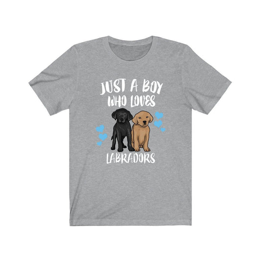 Just A Boy Who Loves Labradors Dogs Shirt - Labrador print design