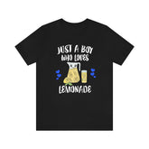 Just A Boy Who Loves Lemonade Drink Shirt, Lemonade Lover Shirt, Lemonade Shirt, Animal Adult Kids T-Shirt Image 1