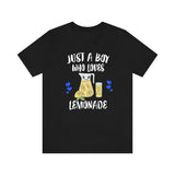 Just A Boy Who Loves Lemonade Drink Shirt, Lemonade Lover Shirt, Lemonade Shirt, Animal Adult Kids T-Shirt Image 1