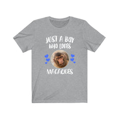 Just A Boy Who Loves Macaques Shirt - macaque print design
