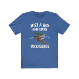 Just A Boy Who Loves Mockingbirds Birds Shirt, Mockingbird Lover Shirt, Birding Shirt, Bird Lover Gift, Animal Adult Kids T-Shirt Image 3