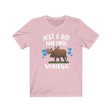 Just A Boy Who Loves Moose Shirt, Moose Lover Shirt, Moose Shirt, Moose Lover Gift, Animal Adult Kids T-Shirt Image 4