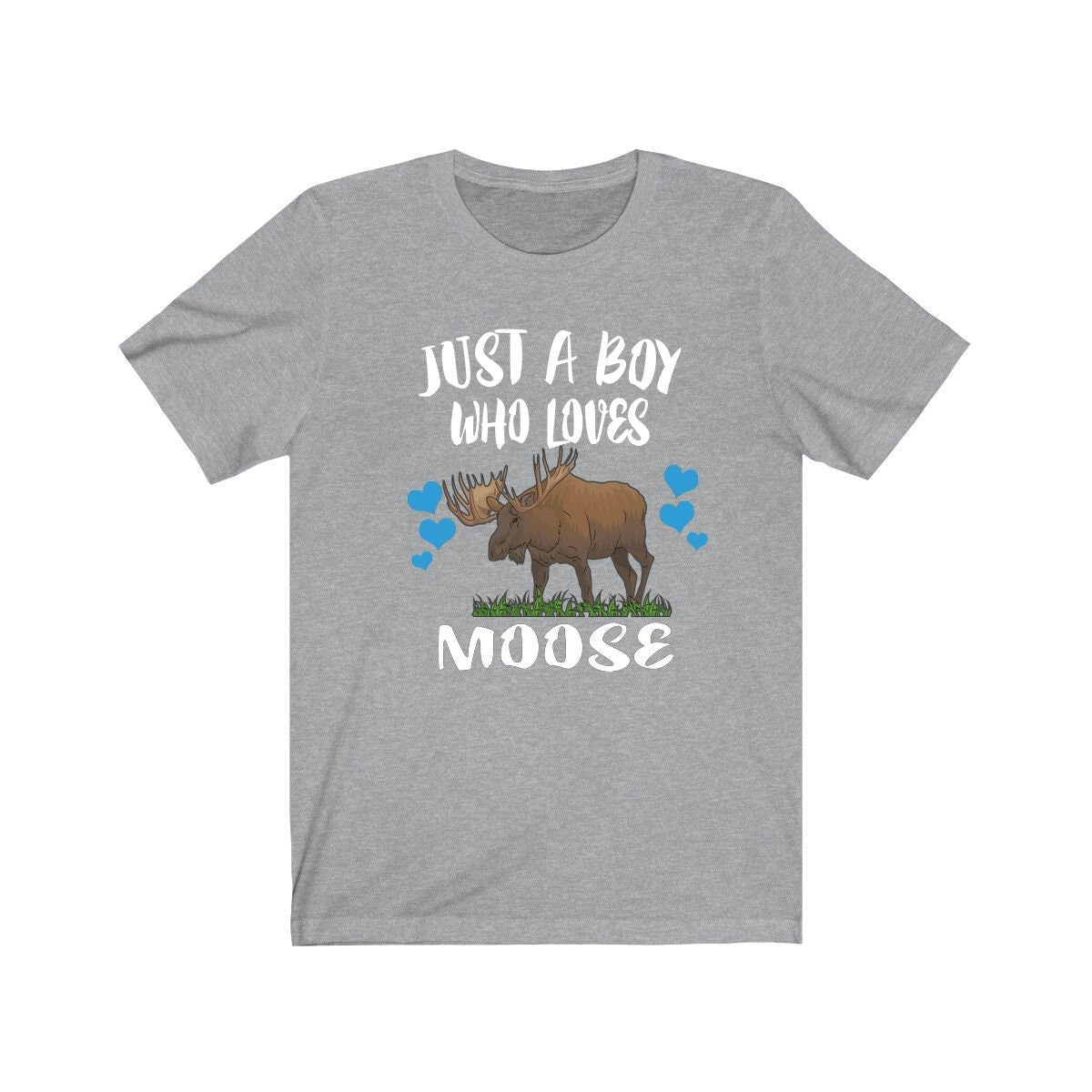 Just A Boy Who Loves Moose Shirt, Moose Lover Shirt, Moose Shirt, Moose Lover Gift, Animal Adult Kids T-Shirt Image 1