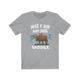 Just A Boy Who Loves Moose Shirt, Moose Lover Shirt, Moose Shirt, Moose Lover Gift, Animal Adult Kids T-Shirt Image 1