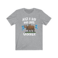 Just A Boy Who Loves Moose Shirt - moose print design