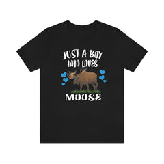 Just A Boy Who Loves Moose Shirt - moose print design