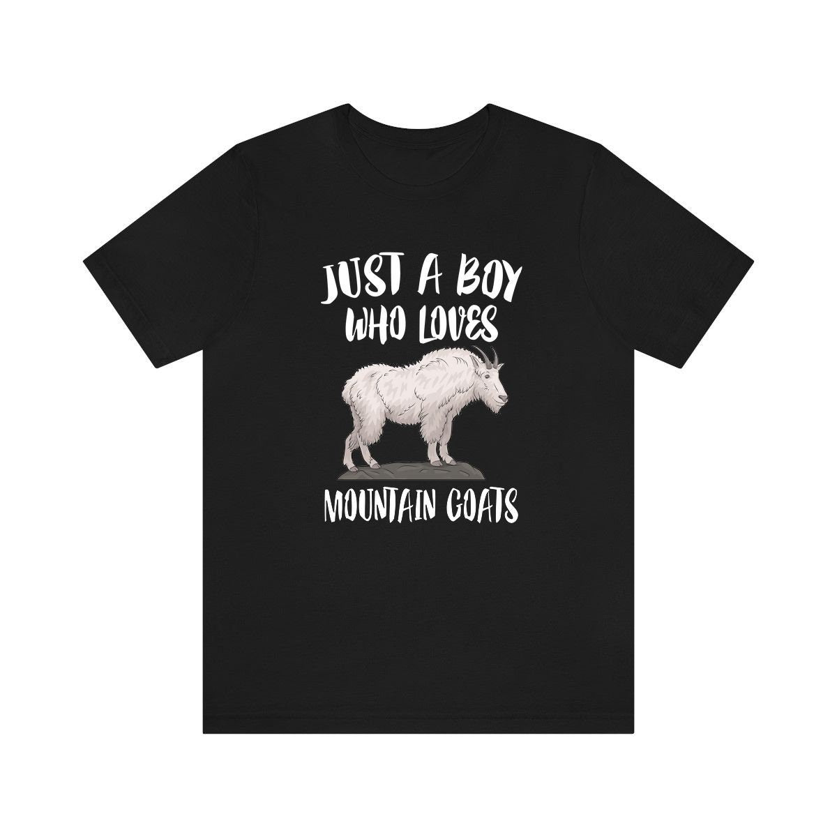 Just A Boy Who Loves Mountain Goats Shirt, Mountain Goat Lover Shirt, Goat Shirt, Goat Lover Gift, Animal Adult Kids T-Shirt Image 1