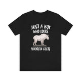 Just A Boy Who Loves Mountain Goats Shirt, Mountain Goat Lover Shirt, Goat Shirt, Goat Lover Gift, Animal Adult Kids T-Shirt Image 1