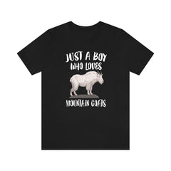 Just A Boy Who Loves Mountain Goats Shirt - mountain goat print design