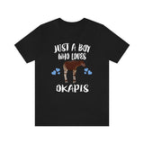 Just A Boy Who Loves Okapis Shirt, Okapi Lover Shirt, Okapi Shirt, Okapi Lover Gift, Animal Adult Kids T-Shirt Image 3