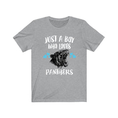 Just A Boy Who Loves Panthers Shirt - panther print design