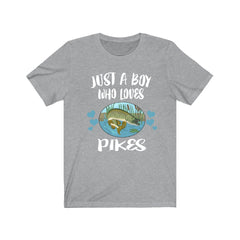 Just A Boy Who Loves Pikes Fish Shirt - pike print design