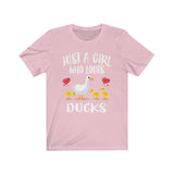 Just A Girl Who Loves Ducks Shirt, Duck Shirt, Duck Lover Gift, Bird Lover Shirt, Animal Lover Adult Toddler Infant Kids Gift T-Shirt Image 2
