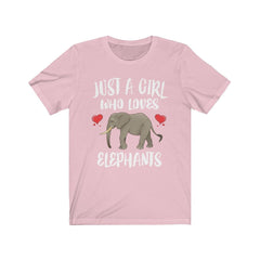 Just a girl who loves elephants savanna gentle giant wildlife tee